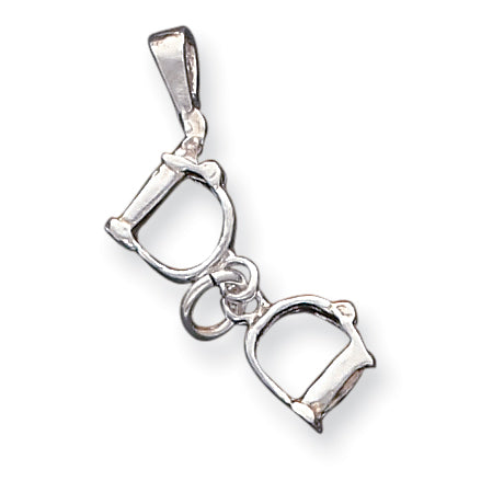 Sterling Silver Stirrups Charm