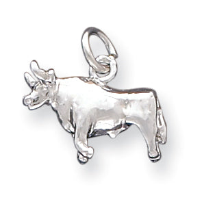 Sterling Silver Bull Charm