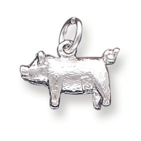 Sterling Silver Pig Charm