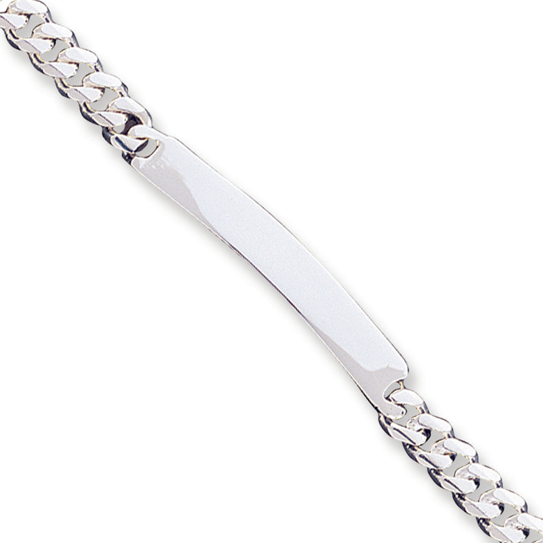 Sterling Silver Curb ID Bracelet 8 Inches