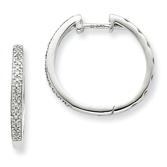 Sterling Silver Diamond Earrings