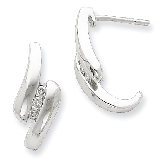 Sterling Silver Diamond Fashion Post Earrings