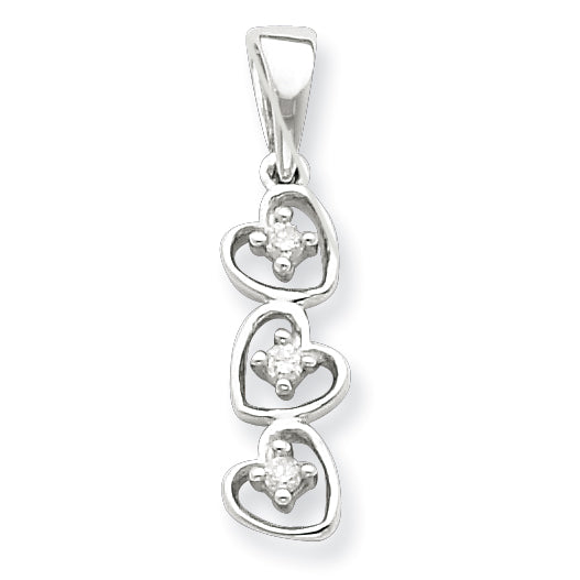 Sterling Silver Triple Heart Pendant
