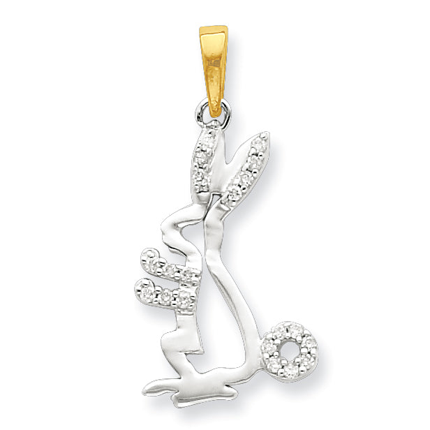 Sterling Silver & Vermeil Bunny Pendant