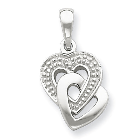 Sterling Silver Diamond Accent Heart Pendant