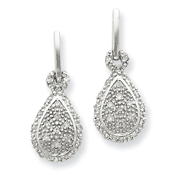 Sterling Silver Diamond Earrings