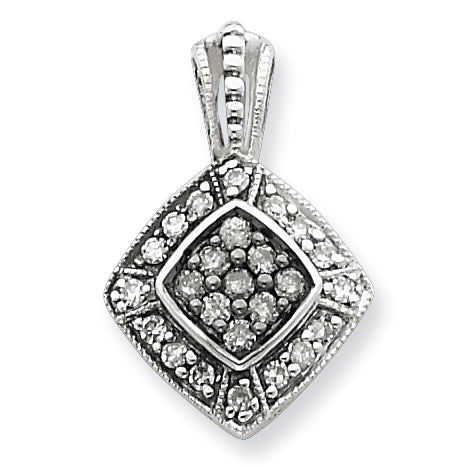 Sterling Silver Black & White Diamond Pendant