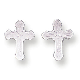 Sterling Silver Cross Mini Earrings