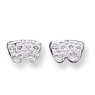 Sterling Silver Comedy/tragedy Mini Earrings