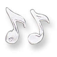 Sterling Silver Musical Note Mini Earrings