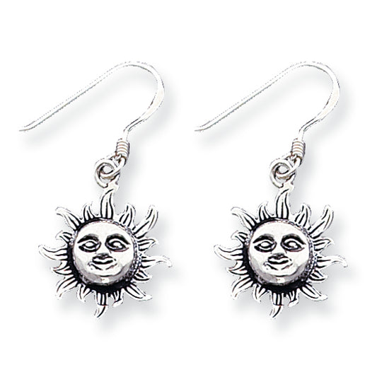 Sterling Silver Sun Earrings