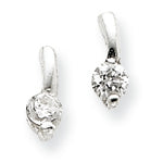 Sterling Silver CZ Post Earrings