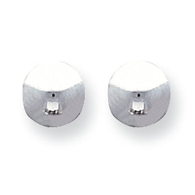 Sterling Silver Polished Button Earrings