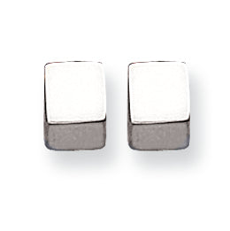 Sterling Silver Polished 6mm Square Earrings