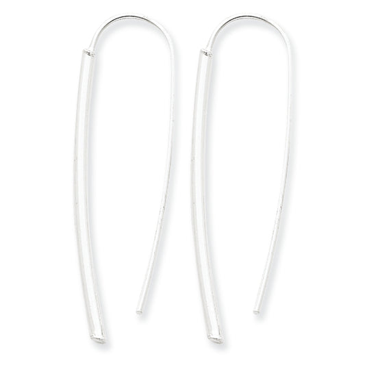Sterling Silver Fancy Bar Thread Earrings