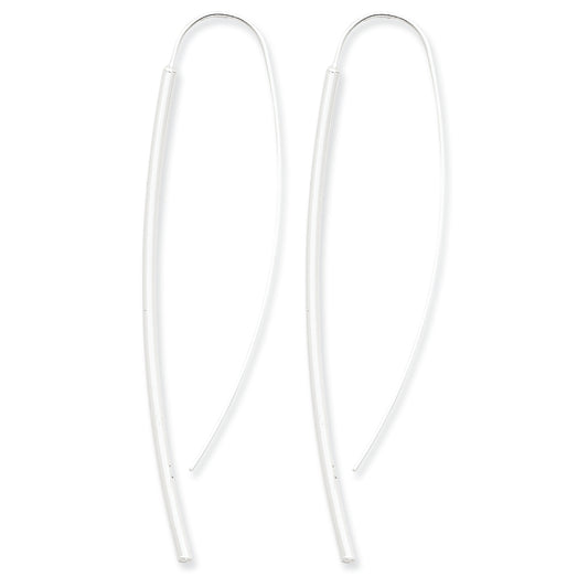 Sterling Silver Fancy Bar Thread Earrings