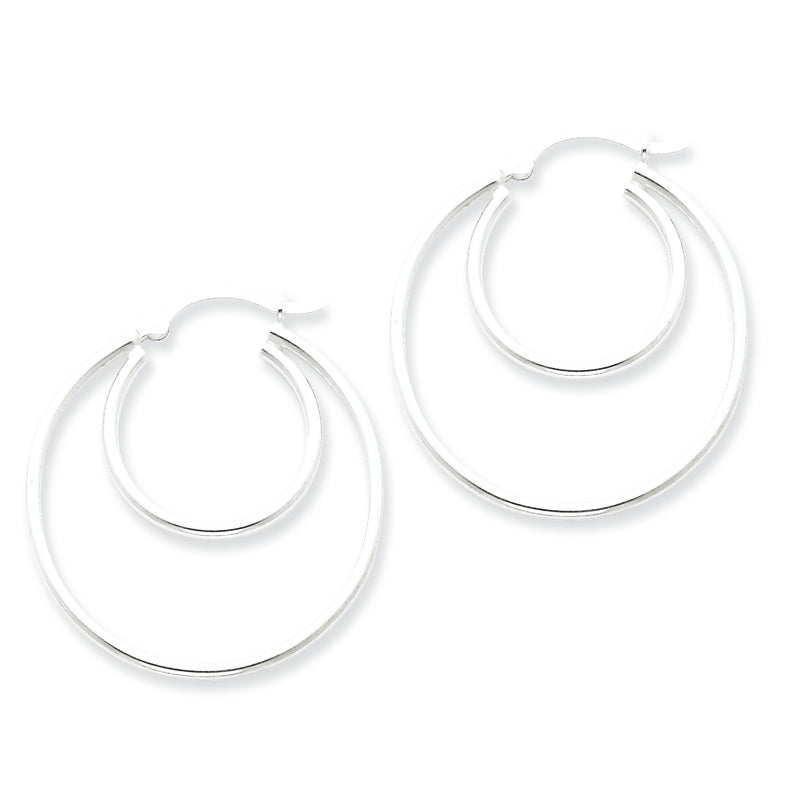 Sterling Silver Polished Hoop Earrings