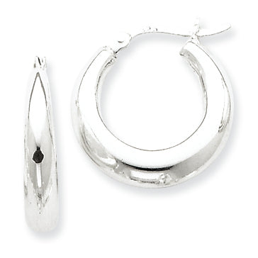 Sterling Silver Polished Hoop Earrings