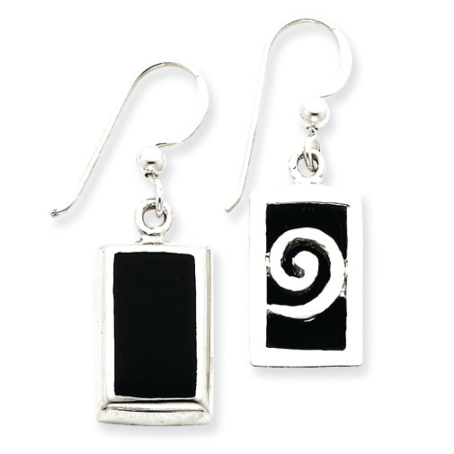 Sterling Silver Onyx Earrings