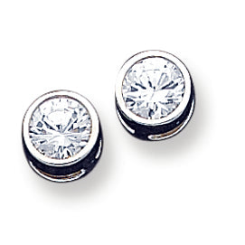 Sterling Silver CZ Post Earrings