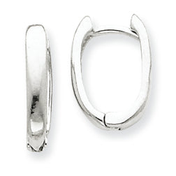 Sterling Silver Oval Hinged Hoop Earrings