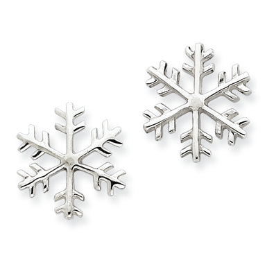 Sterling Silver Snowflake Post Earrings