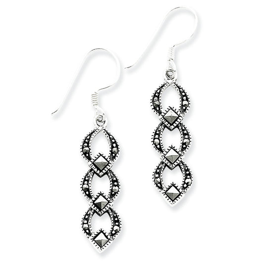Sterling Silver Marcasite Earrings
