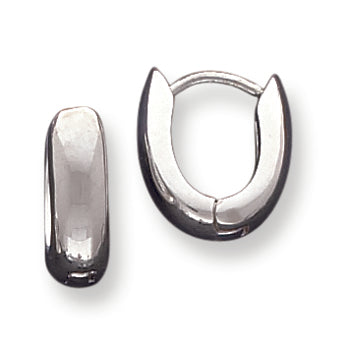 Sterling Silver Oval Hoop Earrings