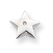 Sterling Silver Diamond Star Earrings