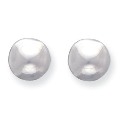 Sterling Silver 12mm Half Ball Earrings