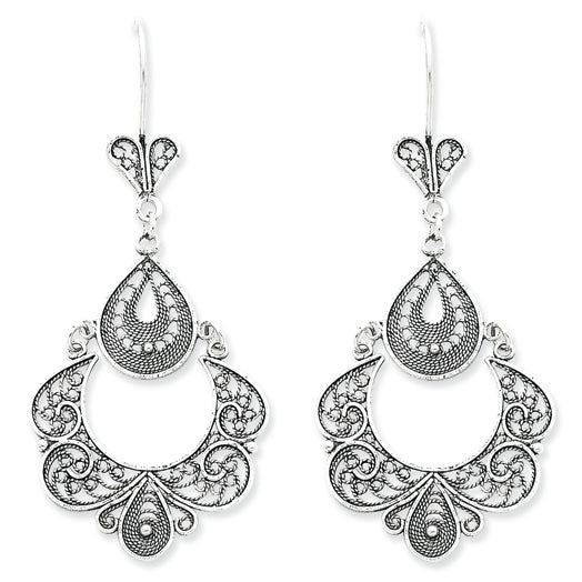 SS Filigree Dangling Earrings