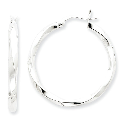 Sterling Silver 3.50mm Hoop Earrings