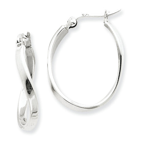 Sterling Silver Twisted Hoop Earrings