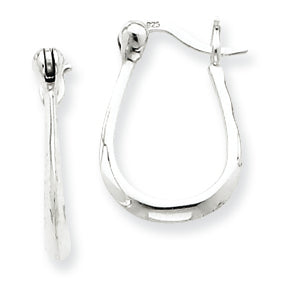 Sterling Silver Oval Hoop Earrings