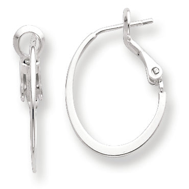 Sterling Silver Hoop Clip Back Earrings