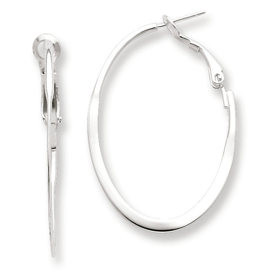 Sterling Silver Hoop Clip Back Earrings