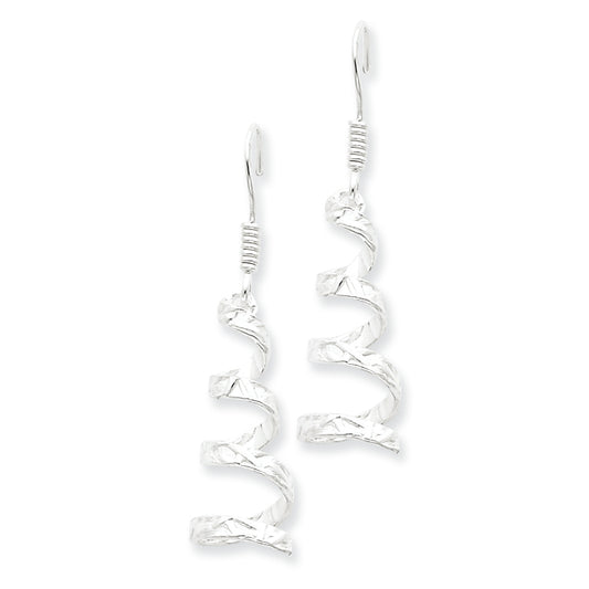 Sterling Silver Twist Dangle Earrings