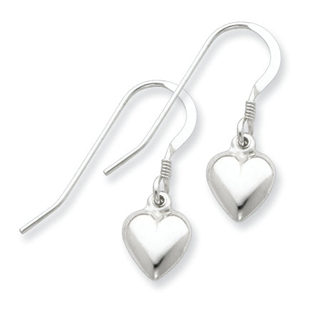 Sterling Silver Heart Dangle Earrings