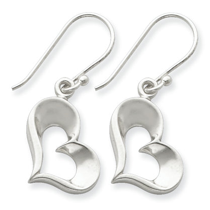 Sterling Silver Heart Dangle Earrings