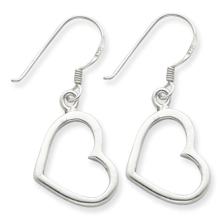 Sterling Silver Heart Dangle Earrings