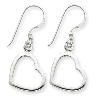 Sterling Silver Heart Dangle Earrings