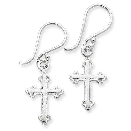 Sterling Silver Cross Earrings