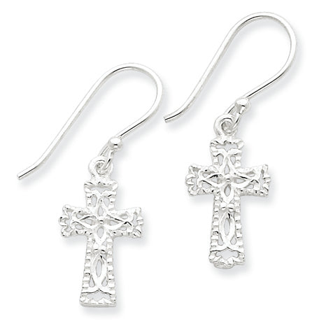 Sterling Silver Cross Earrings