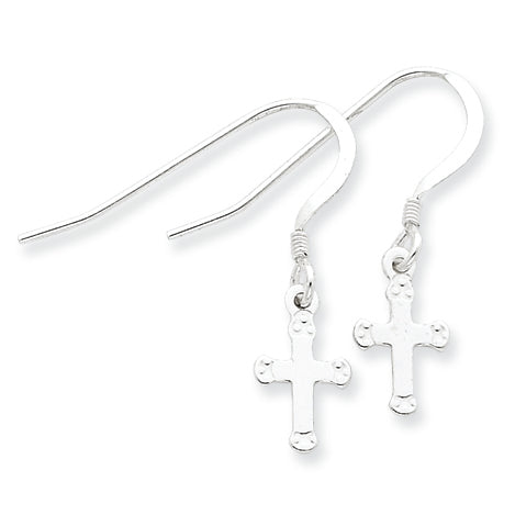 Sterling Silver Cross Earrings