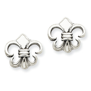 Sterling Silver Fleur de lis Earrings