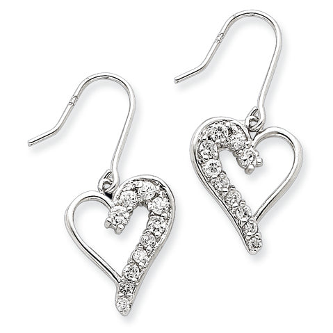 Sterling Silver CZ Journey Earrings