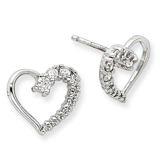 Sterling Silver CZ Journey Earrings