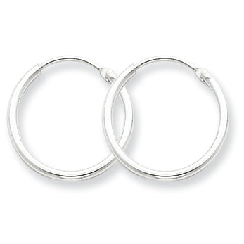 Sterling Silver 1.3mm  Hoop Earrings