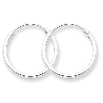 Sterling Silver 1.3mm  Hoop Earrings