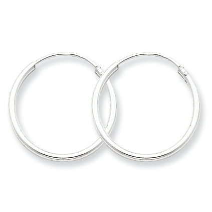 Sterling Silver 1.3mm  Hoop Earrings